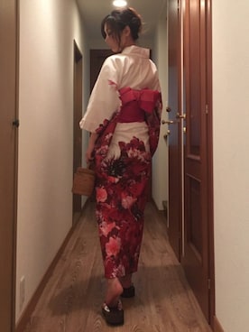 「RUBYのアイテム」を使った、ももこさん（レディース・168cm）の夏コーディネート