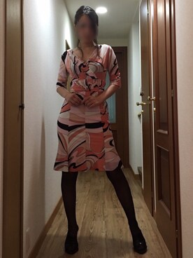 「アップヘア」｜「アイテム（その他）」を使った、ももこさん（レディース・168cm）の秋コーディネート