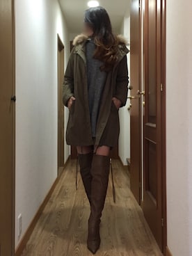 「ANAYI（アナイ）のアイテム（モッズコート）」を使った、ももこさん（レディース・168cm）の秋コーディネート