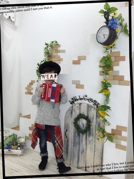 「アイテム（ブーツ）」を使った、inaさん（キッズ・110cm）の冬コーディネート