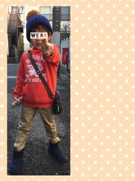 「アイテム（ブーツ）」を使った、inaさん（キッズ・110cm）の冬コーディネート