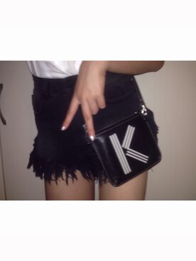 「UNIF」｜「アイテム（サンダル）」を使った、エルさん（レディース・165cm）の夏コーディネート