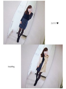 「ウエストイン」｜「アイテム（チェスターコート）」を使った、yuu.♪さん（レディース・161cm）の冬コーディネート
