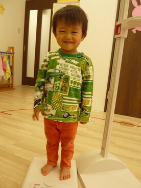 「UNIQLO（ユニクロ）のアイテム（パンツ）」を使った、aoyamaさん（キッズ・90cm）の秋コーディネート