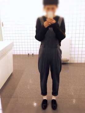 「LAGUNAMOON（ラグナムーン）のアイテム（サロペット/オーバーオール）」を使った、noncoさん（レディース・160cm）の秋コーディネート
