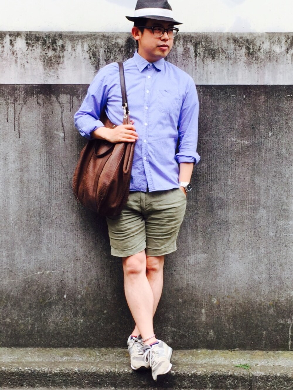 「原宿ストリート系、カジュアルコーデ、無地」｜「JOURNAL STANDARD relumeのアイテム（その他パンツ、グリーン系）」を使った、Makoさん（メンズ・167cm）の春コーディネートの1枚目の写真
