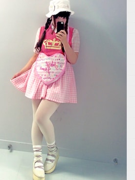 「柄×柄」｜「アイテム（バレエシューズ）」を使った、くらげちゃんさん（レディース・160cm）の秋コーディネート