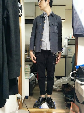 「SWAGGER（スワッガー）のアイテム（ウォレットチェーン）」を使った、若木さん（メンズ・180cm）の春コーディネート