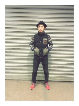 「WINTER STYLE」｜「アイテム（キャップ）」を使った、PopYu😏さん（メンズ・170cm）の冬コーディネート