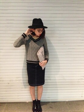 草野春香さん（レディース・172cm）の秋コーディネート