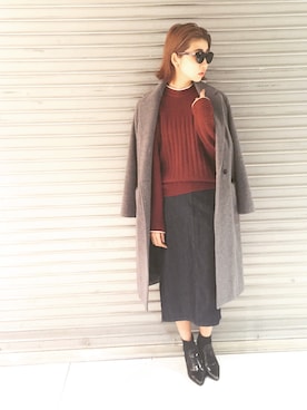 「murua」｜草野春香さん（レディース・170cm）の冬コーディネート