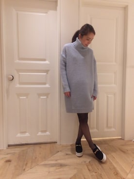 「アイテム（モカシン/デッキシューズ）」を使った、shoko yaegashiさん（レディース・159cm）の秋コーディネート