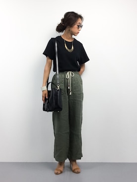 「Raisonne（レゾネ）のアイテム」を使った、teraさん（レディース・164cm）の夏コーディネート