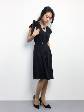 「MK MICHEL KLEIN（エムケーミッシェルクラン）のアイテム（ワンピース/ドレス）」を使った、teraさん（レディース・164cm）の夏コーディネート