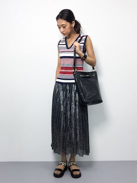 「PLAIN CLOTHING（プレーンクロージング）のアイテム（サンダル）」を使った、teraさん（レディース・164cm）の夏コーディネート