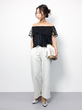 「SUPER HAKKA（スーパーハッカ）のアイテム（パンツ）」を使った、teraさん（レディース・164cm）の夏コーディネート