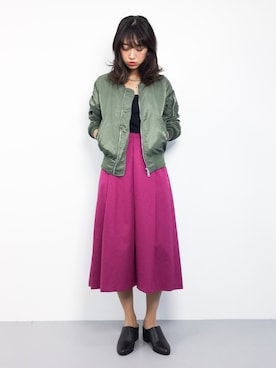 「URBAN RESEARCH（アーバンリサーチ）のアイテム（MA-1）」を使った、teraさん（レディース・164cm）の夏コーディネート