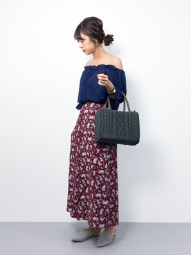 「Luz Llena (NEY)（ラズレナニー）のアイテム（トップス）」を使った、teraさん（レディース・164cm）の夏コーディネート