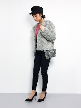 「Accessorize（アクセサライズ）のアイテム（クラッチバッグ）」を使った、teraさん（レディース・164cm）の冬コーディネート