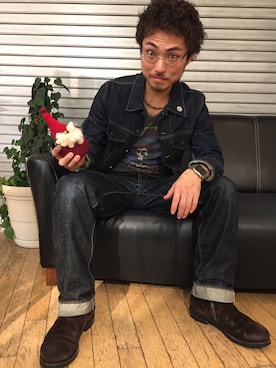 「Apple Watch」｜「アイテム（おもちゃ）」を使った、WAKIMIYAさん（メンズ・167cm）の秋コーディネート