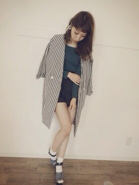 「LILY BROWN（リリーブラウン）のアイテム（パンツ）」を使った、ヤマサキ サオリさん（レディース・169cm）の秋コーディネート