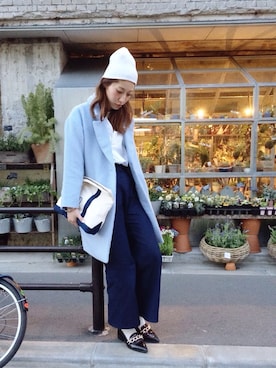 「Jeffrey Campbell（ジェフリーキャンベル）のアイテム（その他シューズ）」を使った、ヤマサキ サオリさん（レディース・169cm）の冬コーディネート