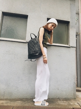 「ZARA BASIC（ザラベーシック）のアイテム」を使った、ヤマサキ サオリさん（レディース・169cm）の夏コーディネート