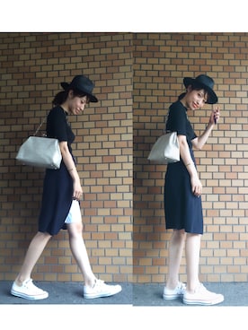 「JOURNAL STANDARD relume（ジャーナルスタンダード　レリューム）のアイテム（帽子）」を使った、ヤマサキ サオリさん（レディース・169cm）の夏コーディネート