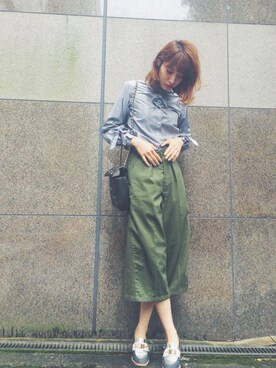 「Jeffrey Campbell（ジェフリーキャンベル）のアイテム（パンプス）」を使った、ヤマサキ サオリさん（レディース・169cm）の秋コーディネート