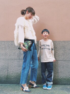 ヤマサキ サオリさんの「ETHNIC LANA / 刺繍 クラッチバッグ」を使ったコーディネート