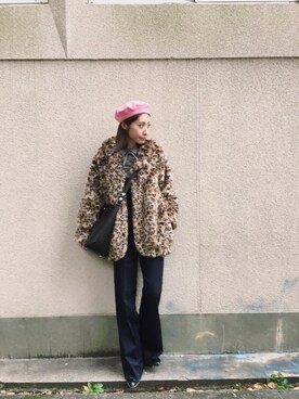 「LILY BROWN（リリーブラウン）のアイテム（その他アウター）」を使った、ヤマサキ サオリさん（レディース・169cm）の冬コーディネート