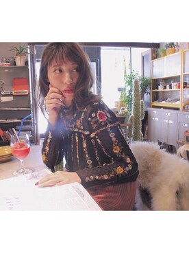 「LILY BROWN（リリーブラウン）のアイテム（パンツ）」を使った、ヤマサキ サオリさん（レディース・169cm）の秋コーディネート