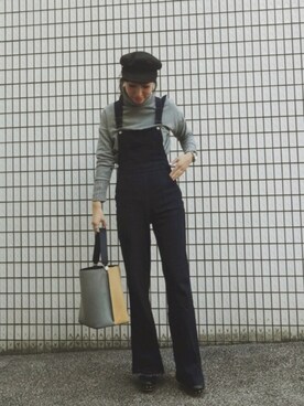 「ZARA（ザラ）のアイテム（オールインワン・サロペット）」を使った、ヤマサキ サオリさん（レディース・169cm）の秋コーディネート