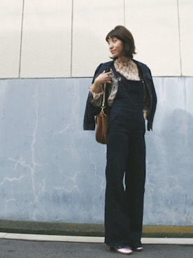 「ZARA（ザラ）のアイテム（オールインワン・サロペット）」を使った、ヤマサキ サオリさん（レディース・169cm）の秋コーディネート