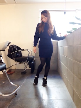 「アイテム（ヘアバンド）」を使った、 miuliir 大内あやこさん（レディース・153cm）の冬コーディネート