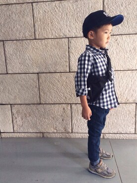 「コーデュロイキャップ」｜マディさん（キッズ・110cm）の秋コーディネート