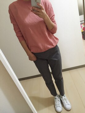 「ピンクニット」｜aayymm07さん（レディース・154cm）の秋コーディネート