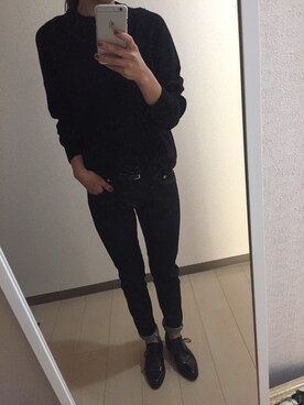 「クルーネックニット」｜aayymm07さん（レディース・154cm）の秋コーディネート