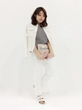 「ASTRAET（アストラット）のアイテム（ジャケット/アウター）」を使った、ぽんさん（レディース・158cm）の春コーディネート