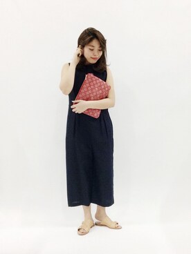 「plage（プラージュ）のアイテム（つなぎ/オールインワン）」を使った、ぽんさん（レディース・158cm）の春コーディネート