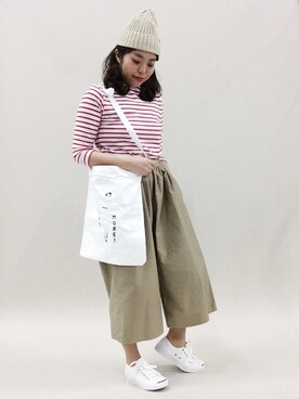 「LUCA/LADY LUCK LUCA（ルカ/レディラックルカ）のアイテム（パンツ）」を使った、ぽんさん（レディース・158cm）の春コーディネート