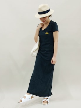 「ニコちゃん」｜「アイテム（ワンピース/ドレス）」を使った、ぽんさん（レディース・158cm）の春コーディネート