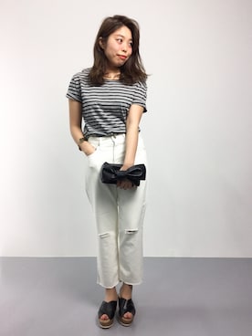 「NUMBER STANDARD DRWCYS（ナンバースタンダードドロシーズ）のアイテム」を使った、ぽんさん（レディース・158cm）の夏コーディネート