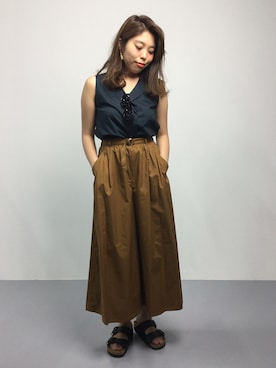 「フレンチカジュアル」｜ぽんさん（レディース・158cm）の夏コーディネート