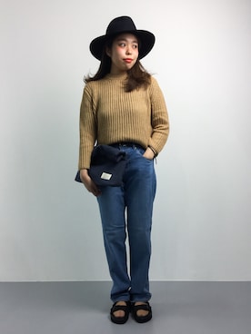 「EN ROUTE（アンルート）のアイテム（帽子）」を使った、ぽんさん（レディース・158cm）の夏コーディネート