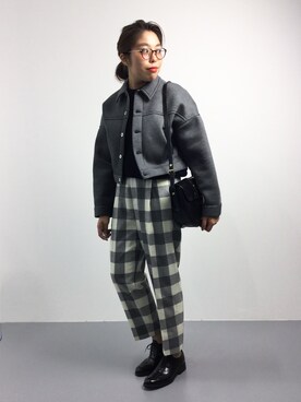 「Another Edition（アナザーエディション）のアイテム（シューズ）」を使った、ぽんさん（レディース・158cm）の秋コーディネート