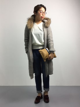 「Another Edition（アナザーエディション）のアイテム（シューズ）」を使った、ぽんさん（レディース・158cm）の秋コーディネート