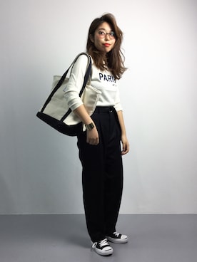 「Factor=（ファクターイコール）のアイテム（シューズ）」を使った、ぽんさん（レディース・158cm）の秋コーディネート