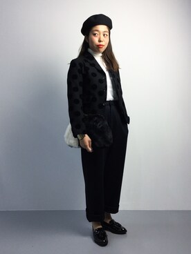 「BEAMS BOY（ビームスボーイ）のアイテム（テーラードジャケット）」を使った、ぽんさん（レディース・158cm）の秋コーディネート