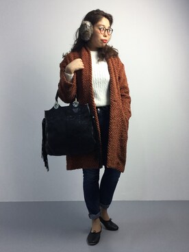 「Khaju（カージュ）のアイテム（その他アウター）」を使った、ぽんさん（レディース・158cm）の秋コーディネート